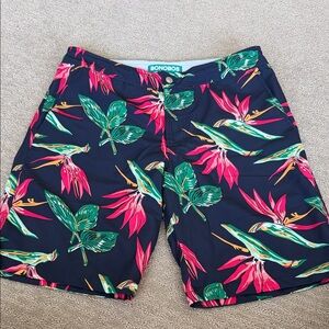 Bonobos Tropical Leaf Print Swim Shorts